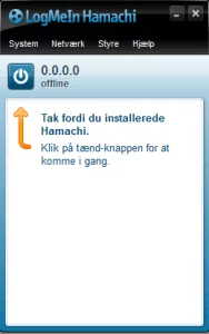 Hamachi vpn Foydalanuvchi interfeysi
